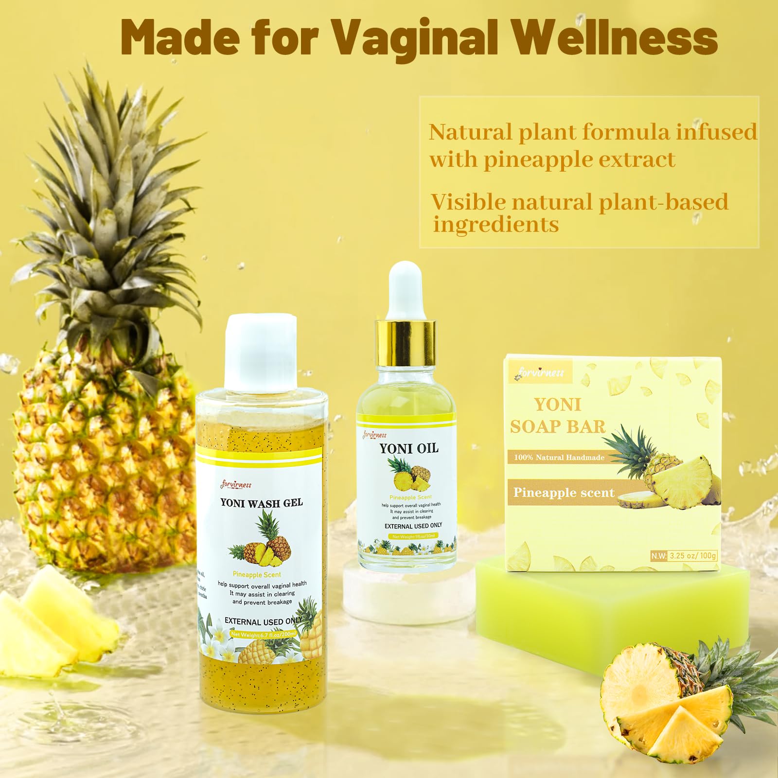 Yoni Wash Yoni Oil Yoni Bar Soap, Women ph Balance, Feminine Wash for Women Remove Odor Moisturizing